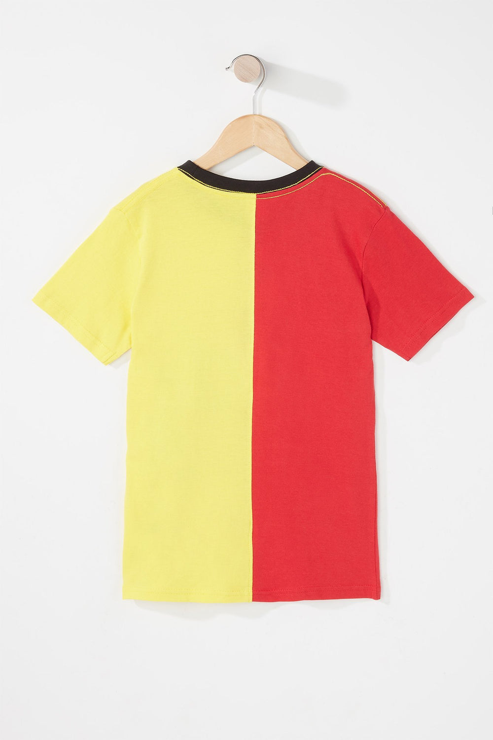Kids T-shirt à imprimé World Cup Spain avec encolure dégagée pour garçon Rouge