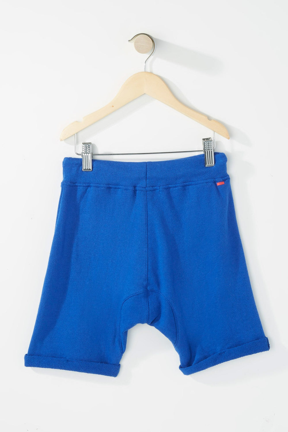 Kids Boys Squad Zipper Drawstring Fleece Short Royal Blue