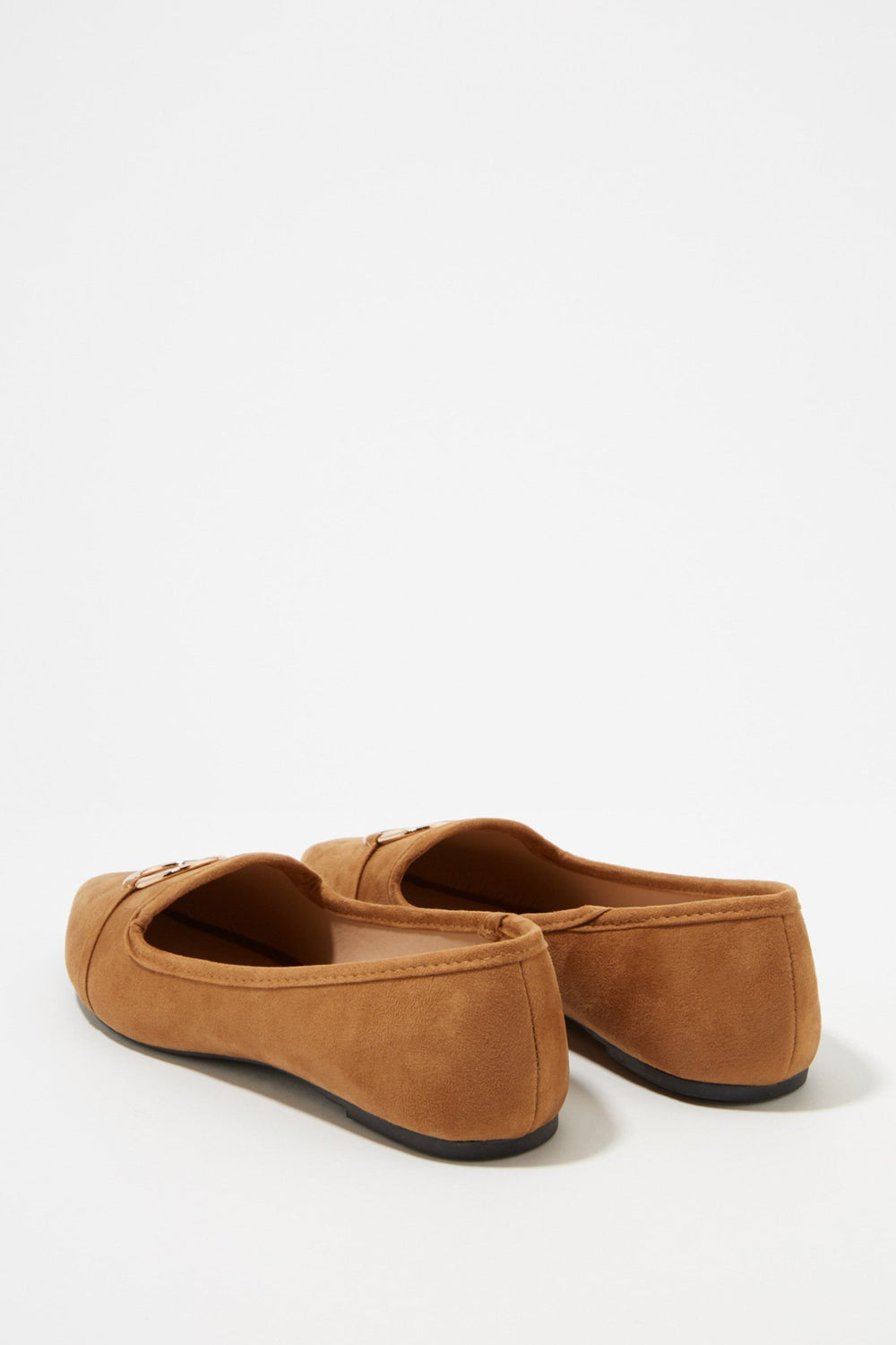 Women Faux-Suede Ring Pendant Slip-On Loafer Rust