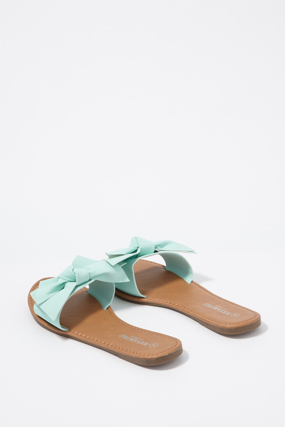 Women Faux-Leather Bowtie Sandal Sage