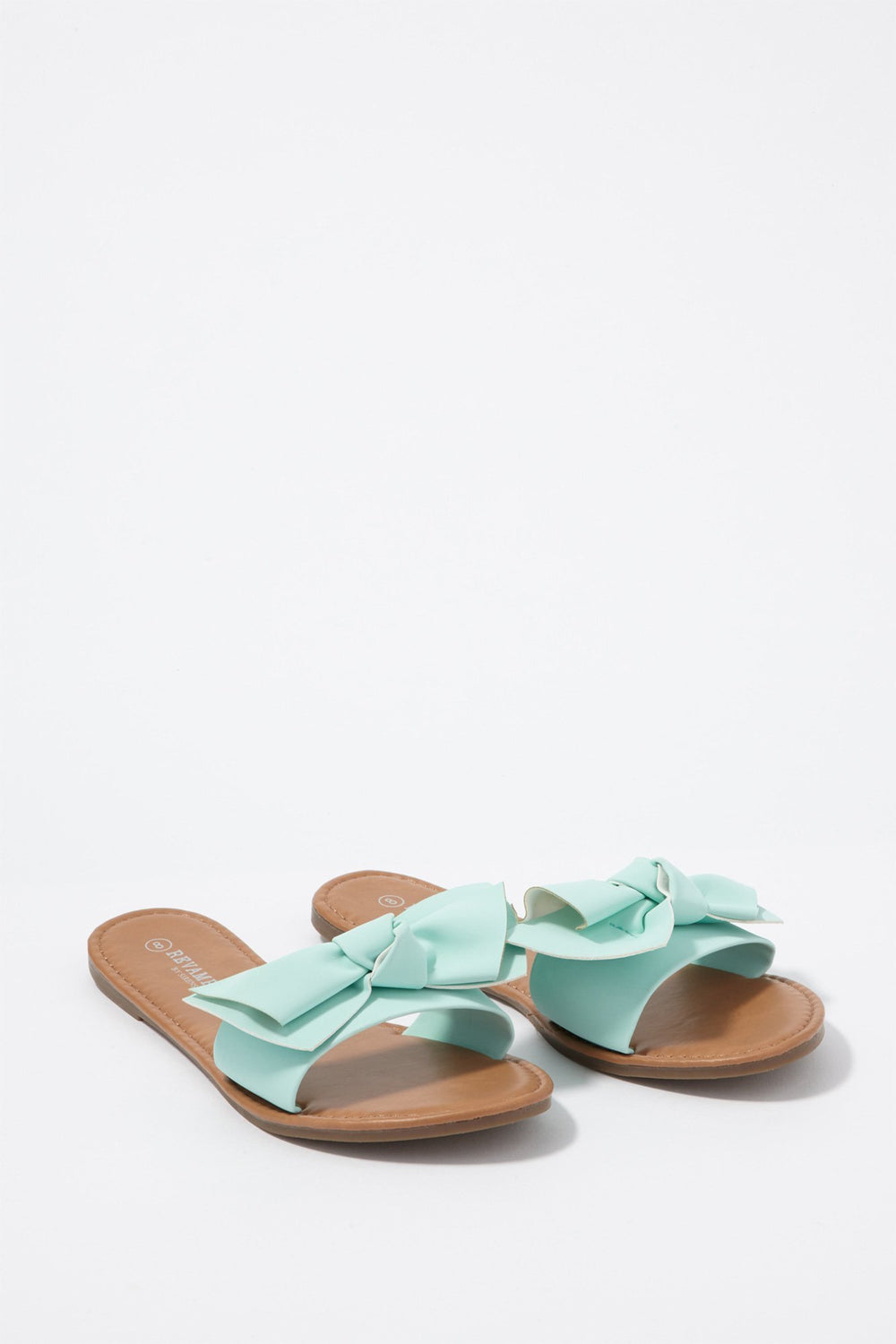 Women Faux-Leather Bowtie Sandal Sage