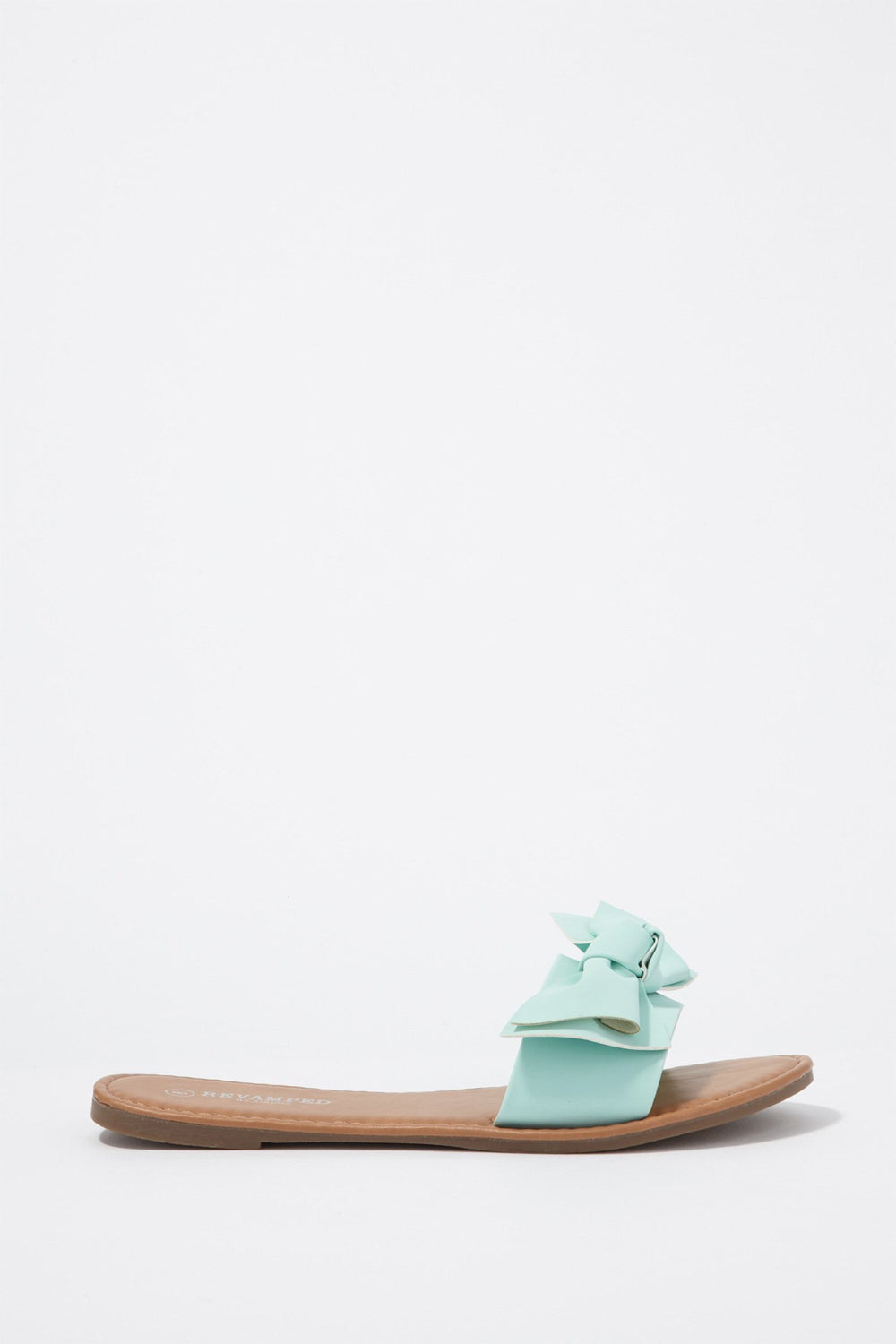 Women Faux-Leather Bowtie Sandal Sage