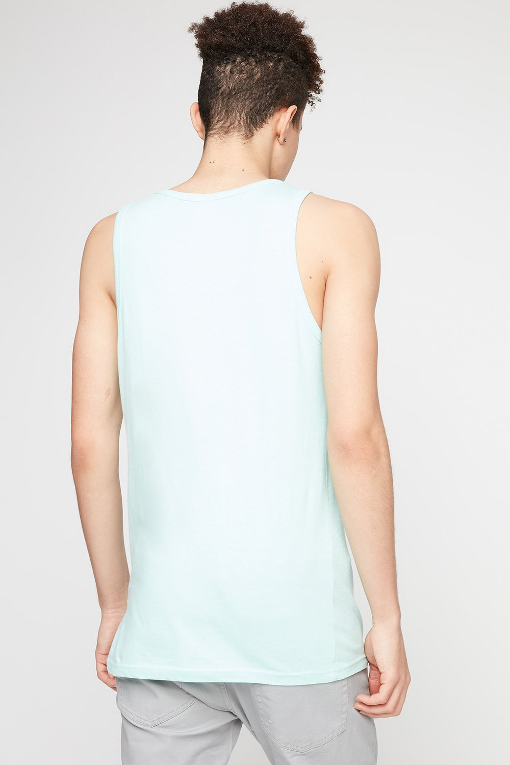 Men Los Angeles Beach Cartoon Graphic Tank Sage