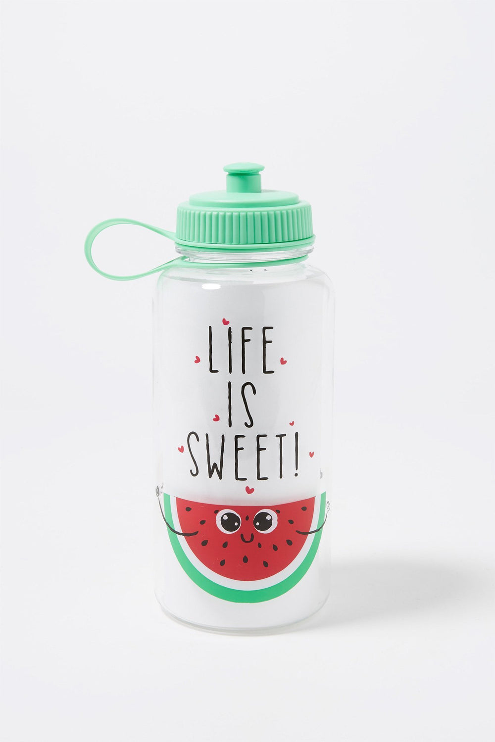 Women Plastic Graphic Water Bottle Sage