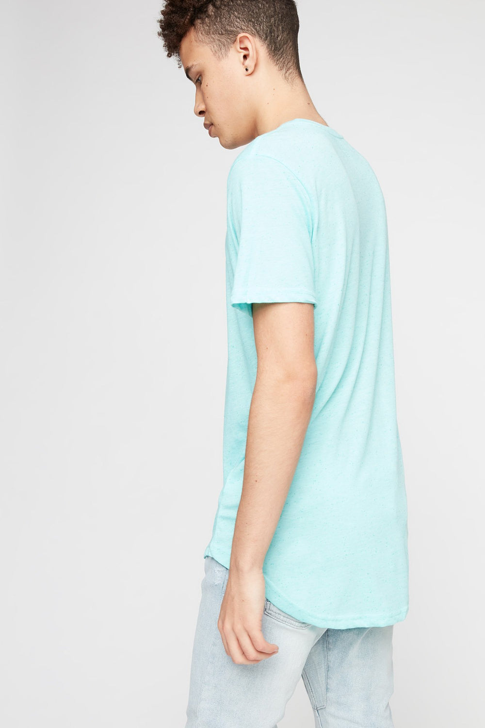 Men Space-Dye Crewneck T-Shirt Sage