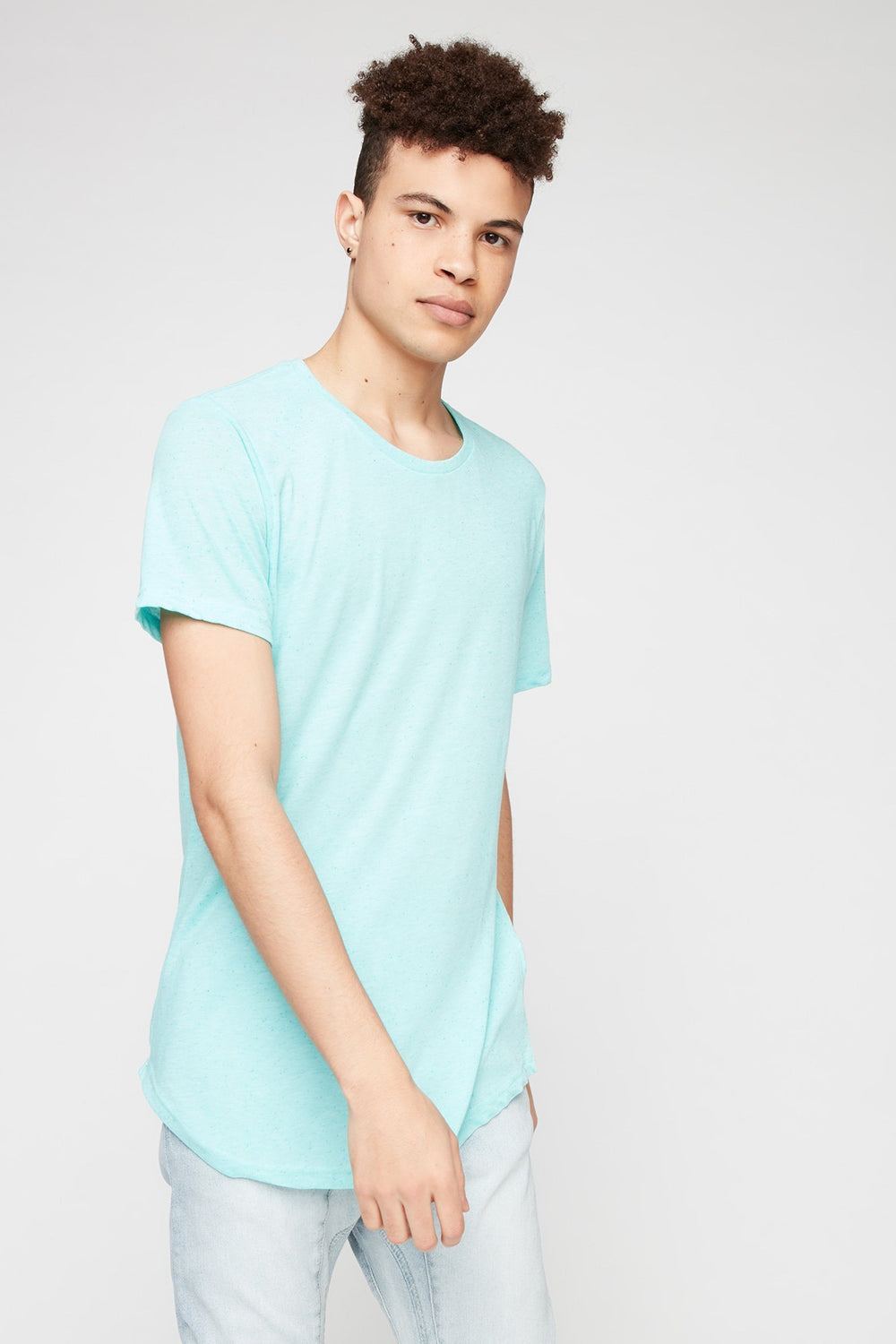 Men Space-Dye Crewneck T-Shirt Sage