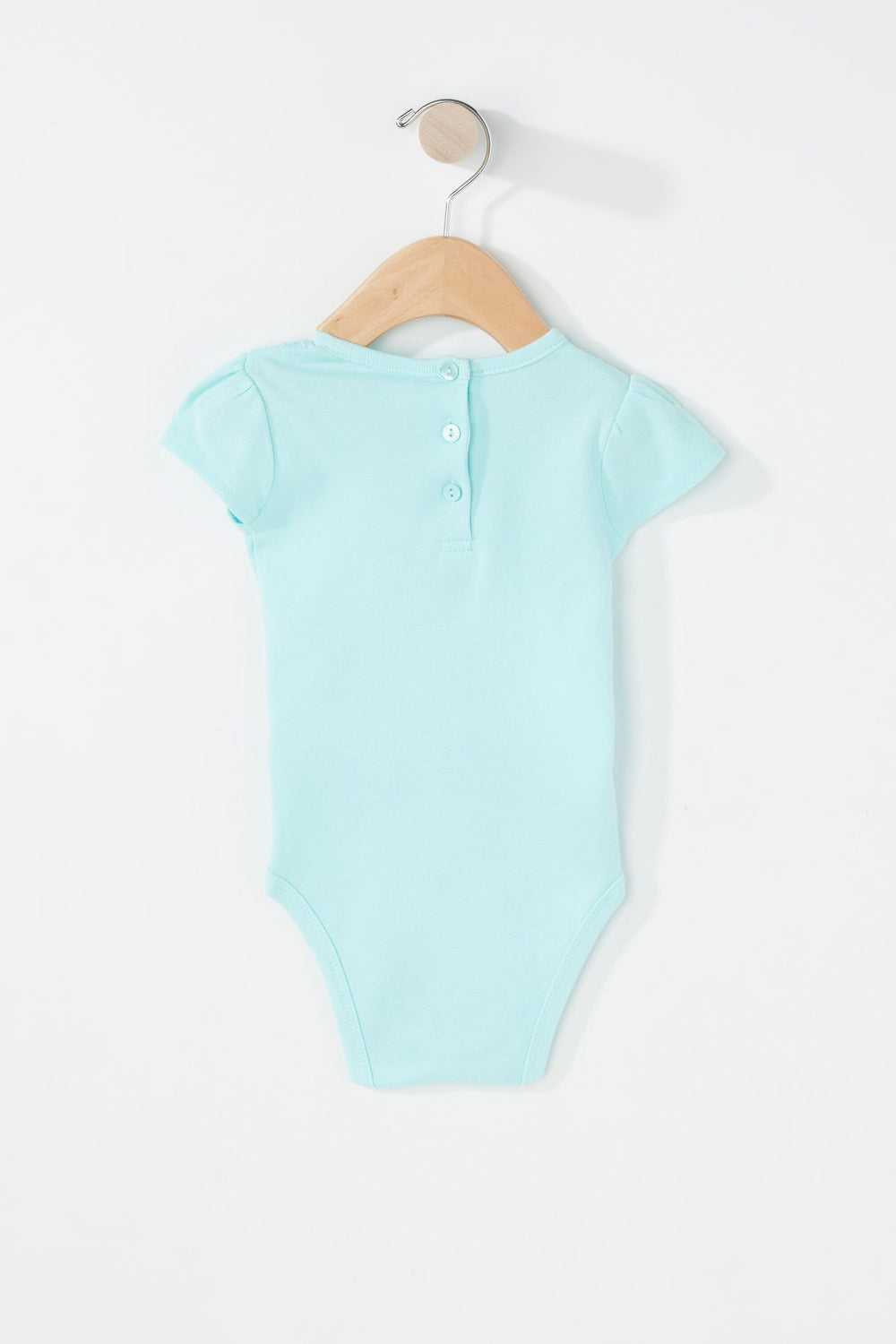 Kids Baby Girl Embroidered Floral Onesie Sage