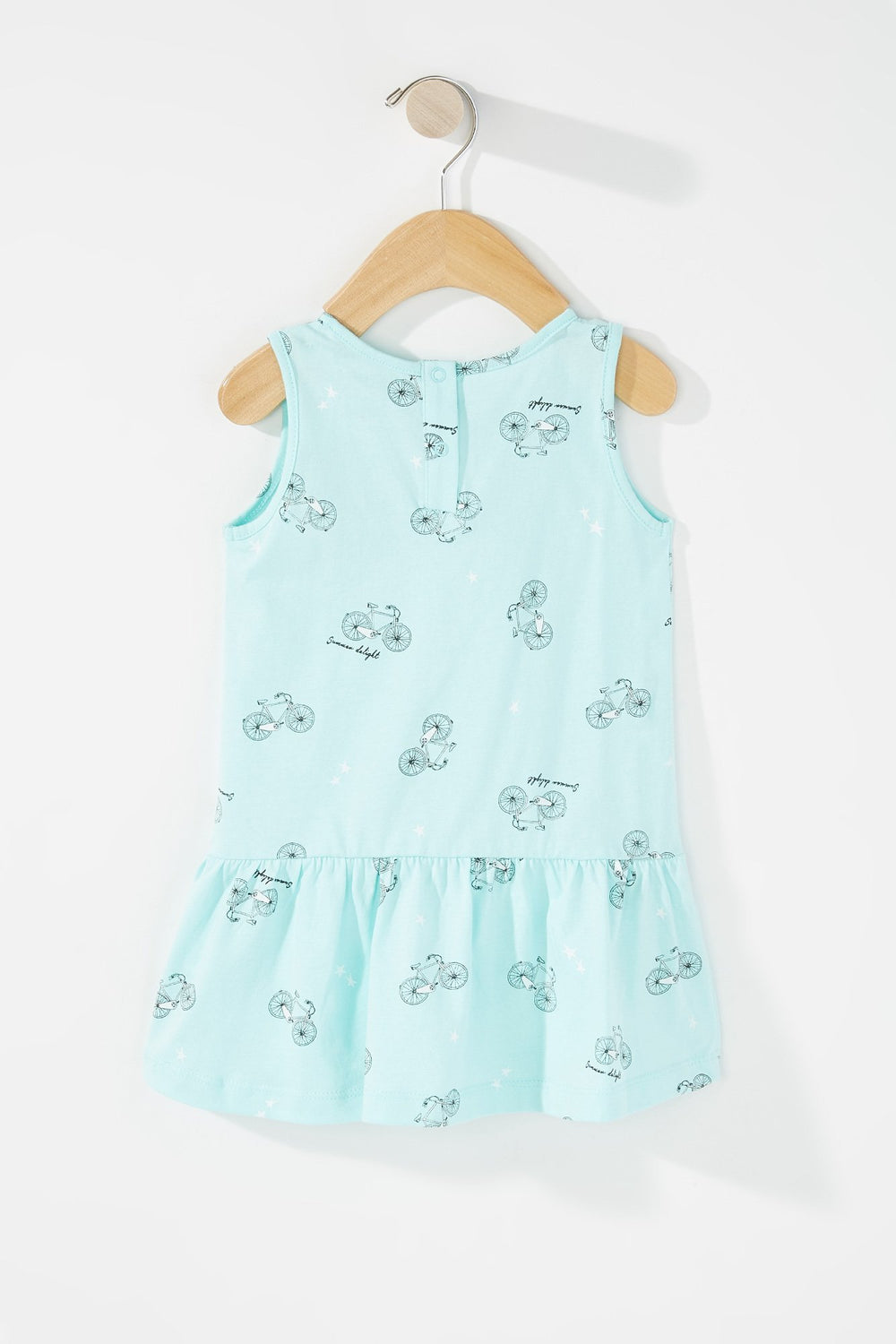Kids Baby Girl Graphic Pocket Peplum Dress Sage