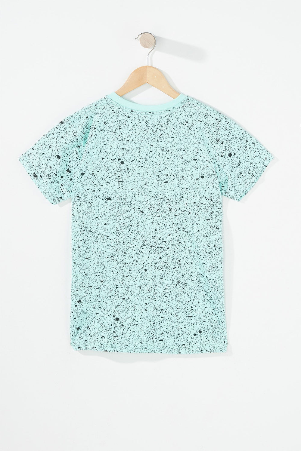 Kids Boys Paint Splatter Palm Tree Vibes Graphic T-Shirt Sage