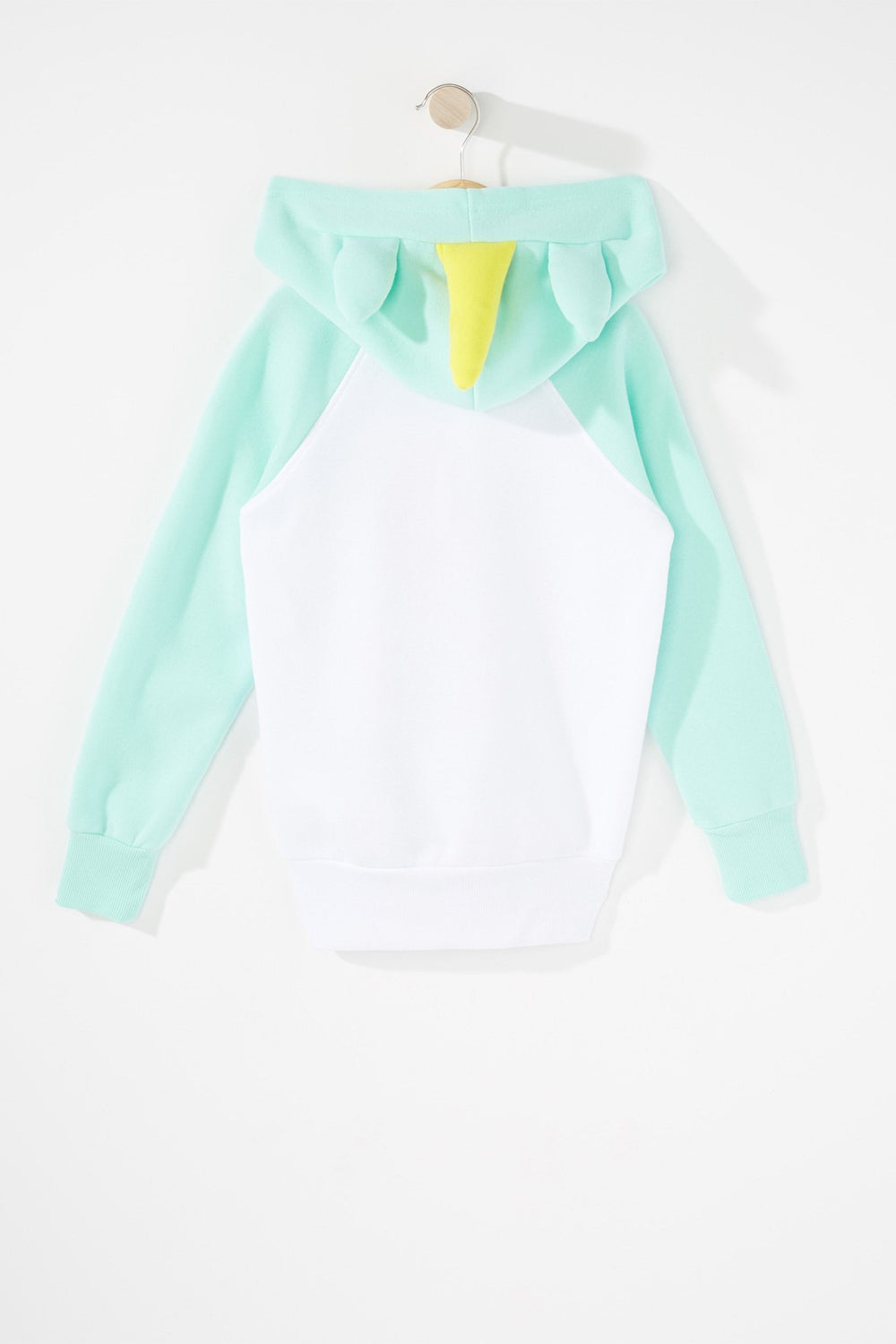 Kids Haut à capuchon à enfiler Licorne menthe et blanc pour fille Sage
