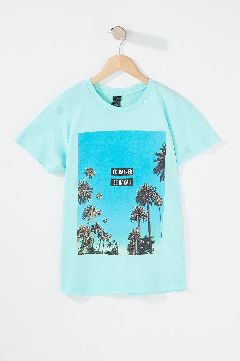 Kids T-shirt à imprimé I'd Rather Be In Cali pour garçon Sarcelle