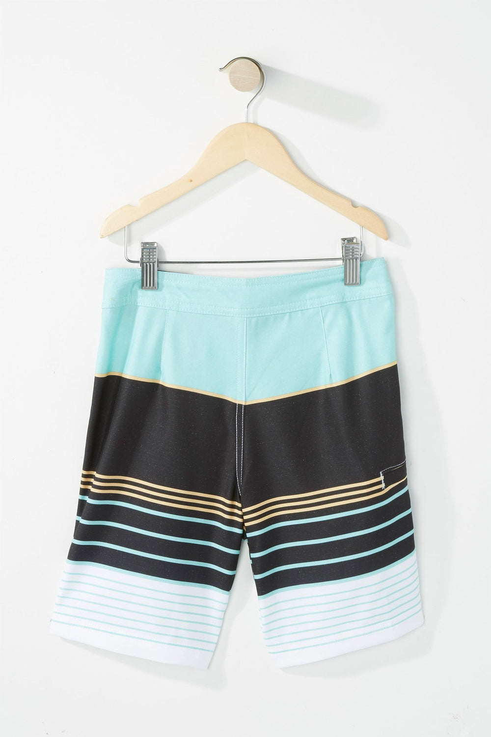 Kids Short de surfeur lacé rayé pour garçon Sauge