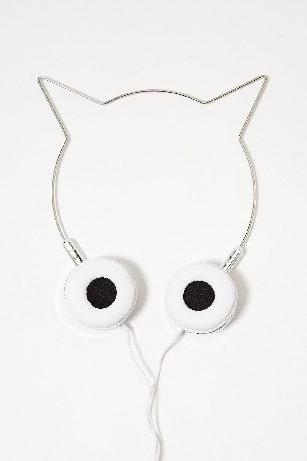 Women Cat Ear Headphones Silver