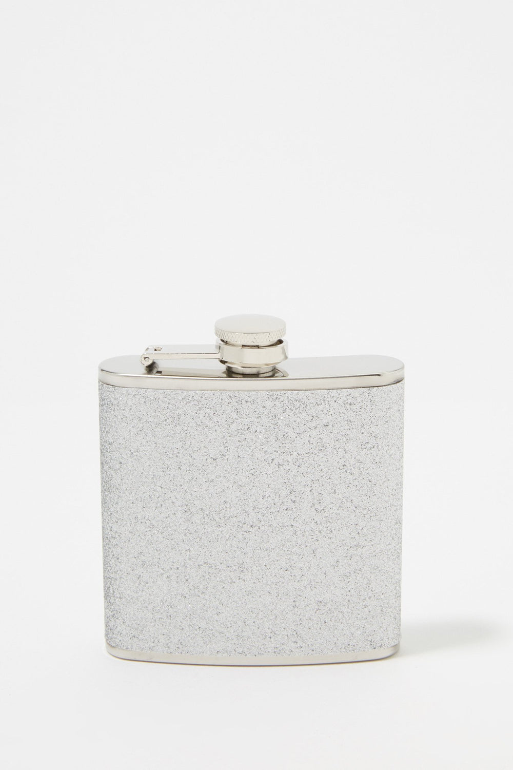 Women Glitter Flask Silver