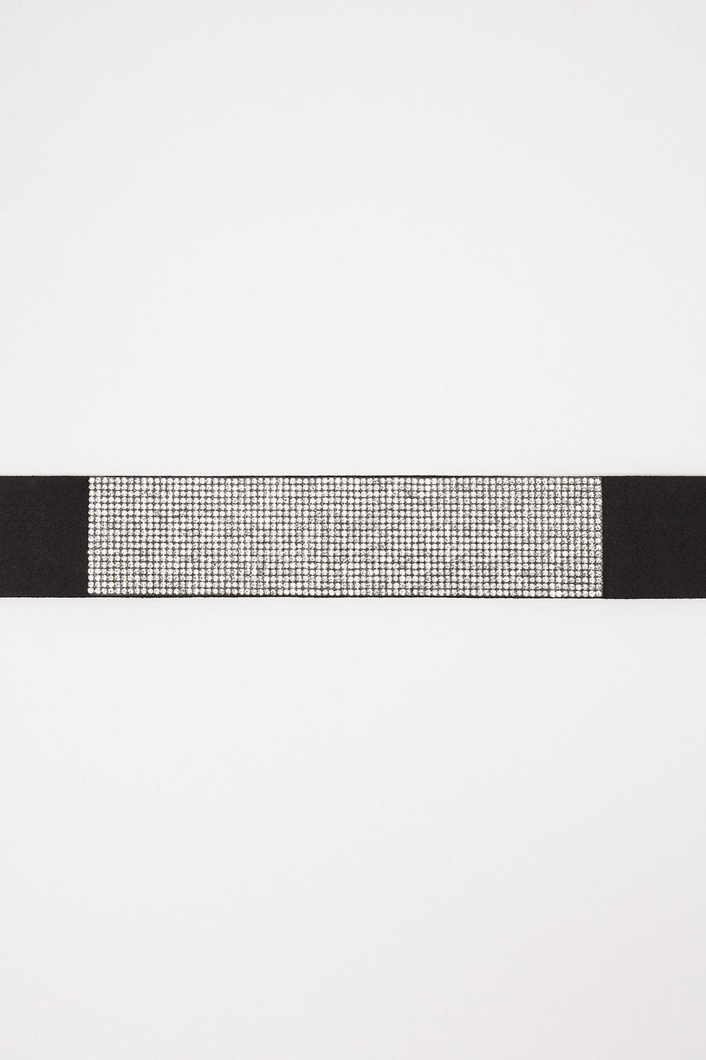 Women Glitter Velvet Choker Silver