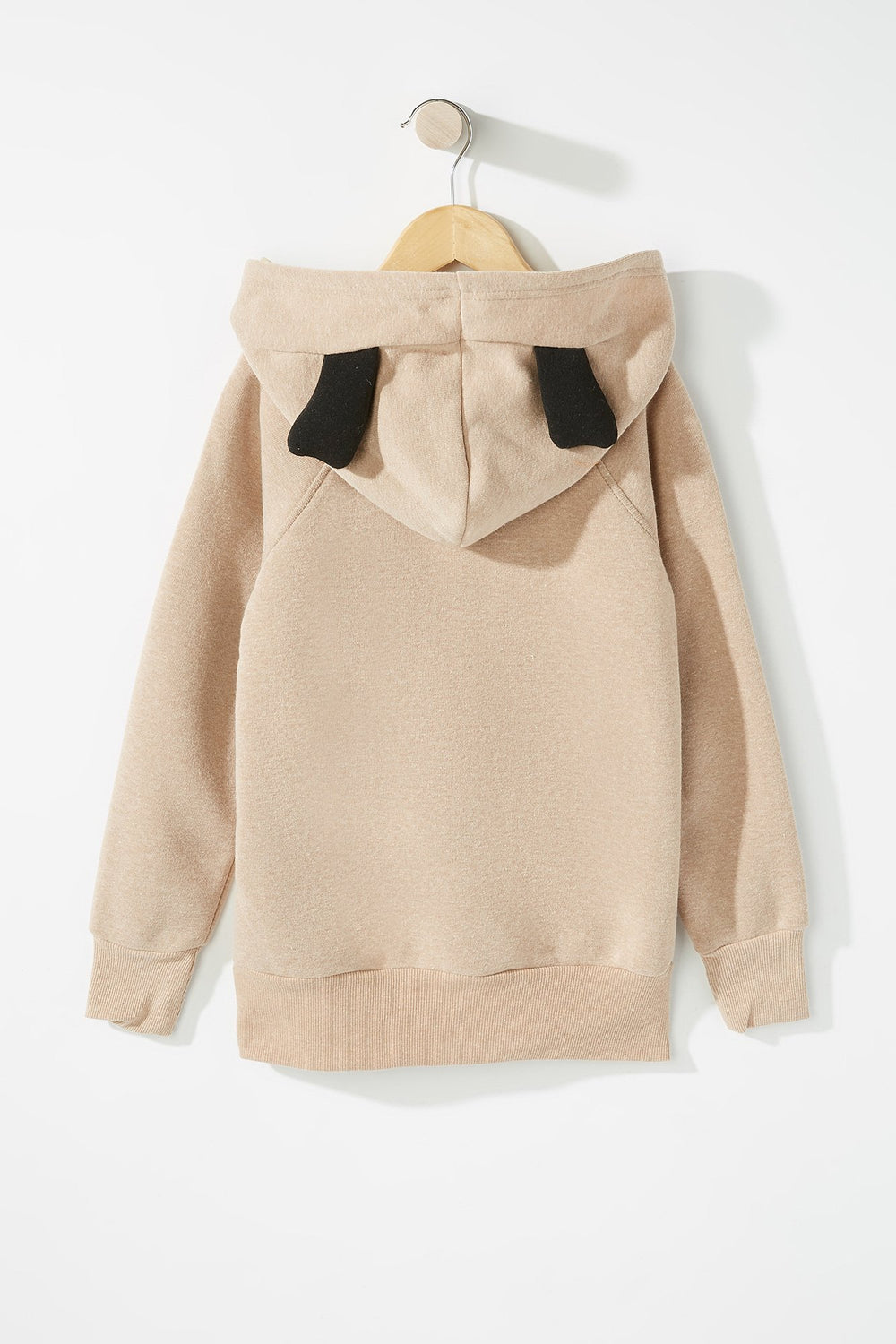 Kids Girls Pug Life Graphic Popover Hoodie Tan