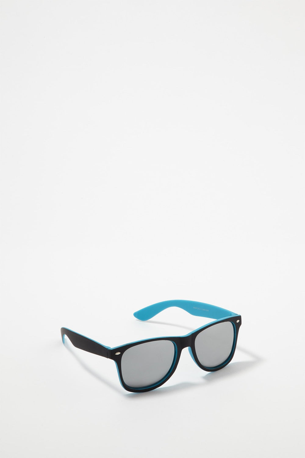 Men Soft Tech Two-Tone Wayfarer Sunglasses Turquoise