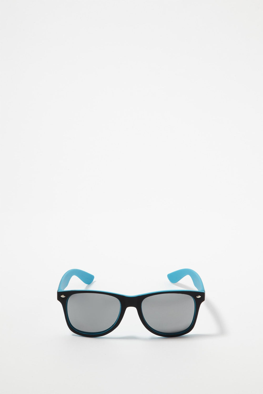 Men Soft Tech Two-Tone Wayfarer Sunglasses Turquoise
