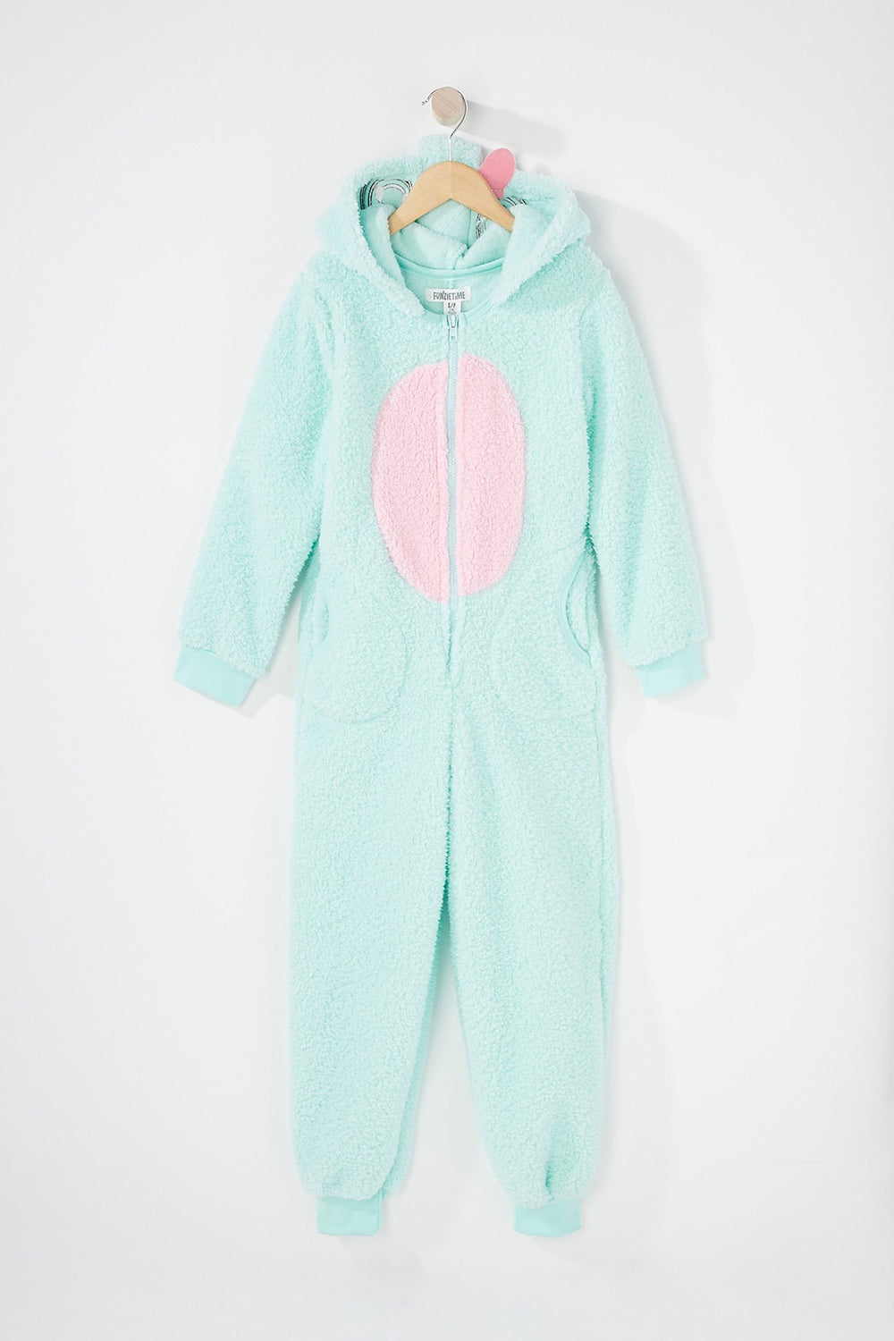 Kids Girls Blue Elephant Onesie Turquoise