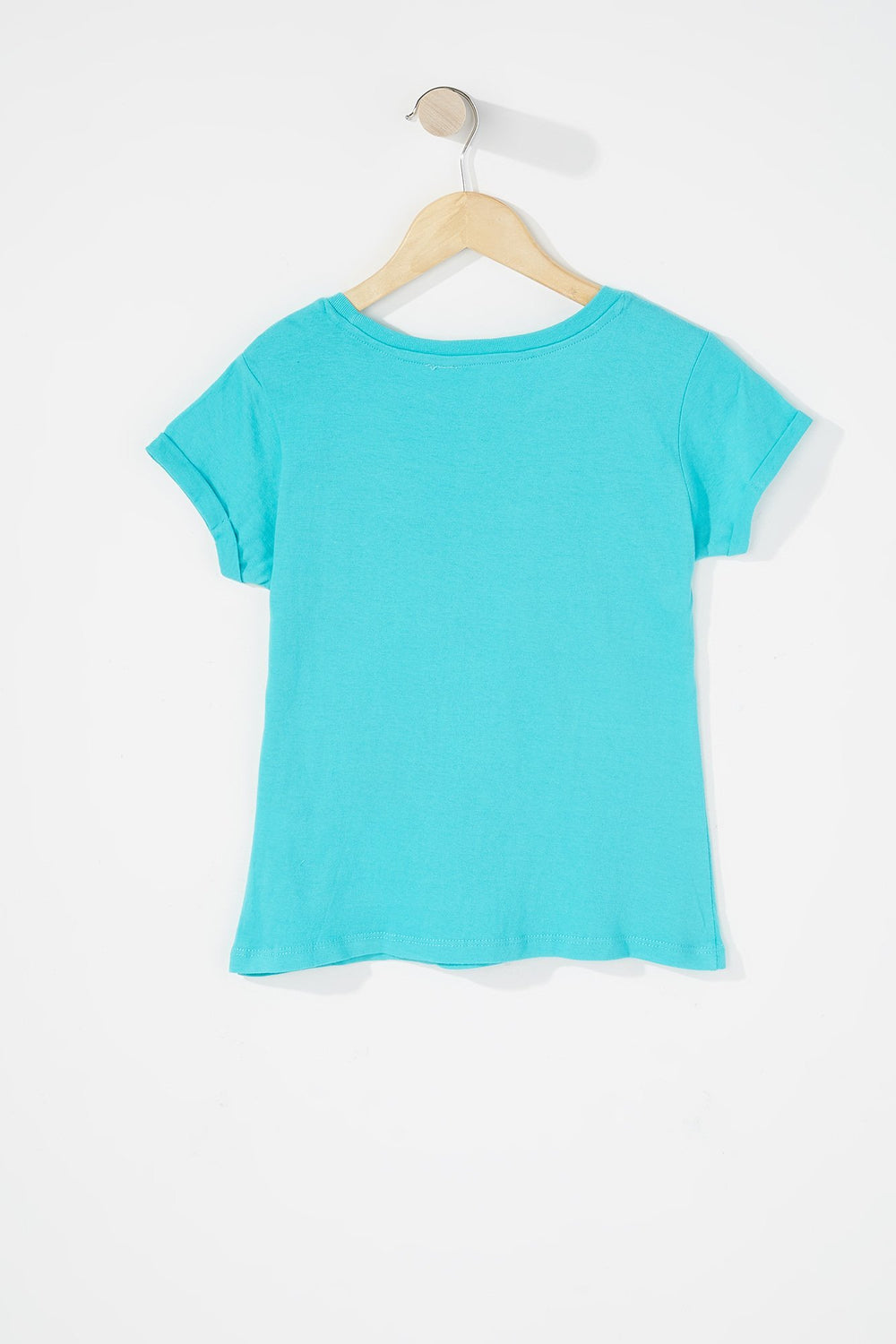 Kids Girls Metallic Love Graphic T-Shirt Turquoise