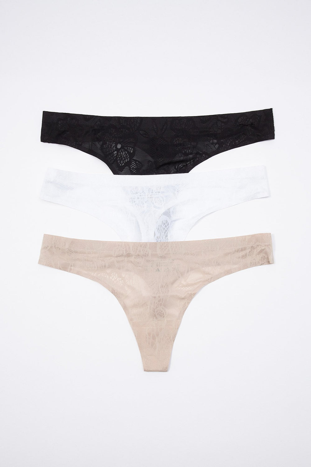 Women Tangas en dentelle fleurie à taille basse (3 unités) Varié