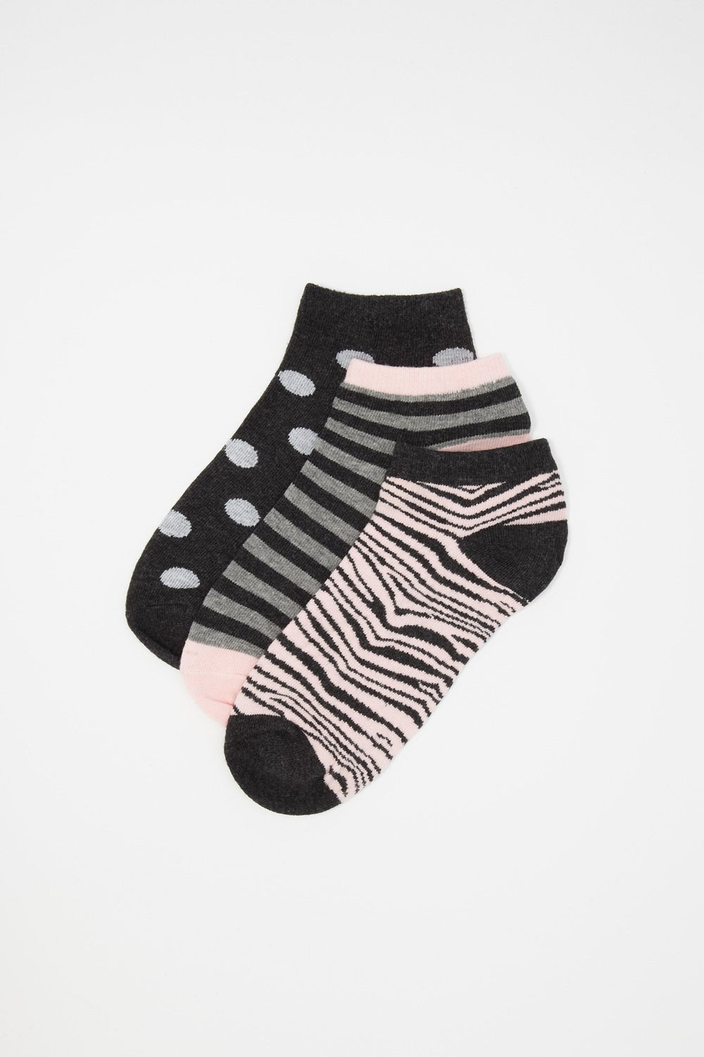 Women Socquettes rayées à pois (3 paires) Varié