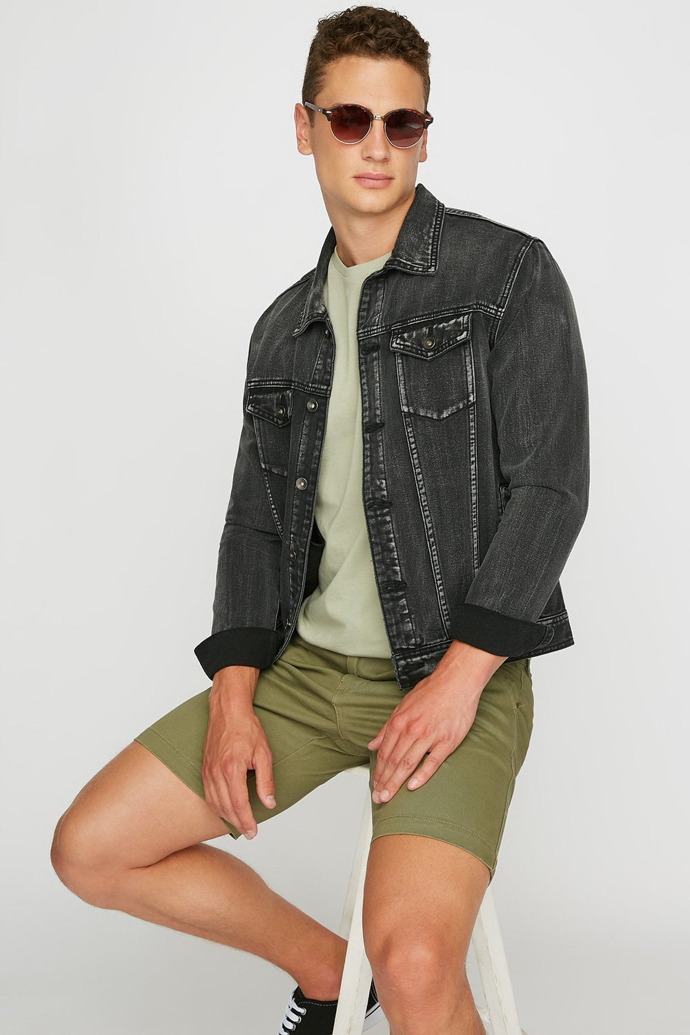 Men Short chino de base Vert foncé