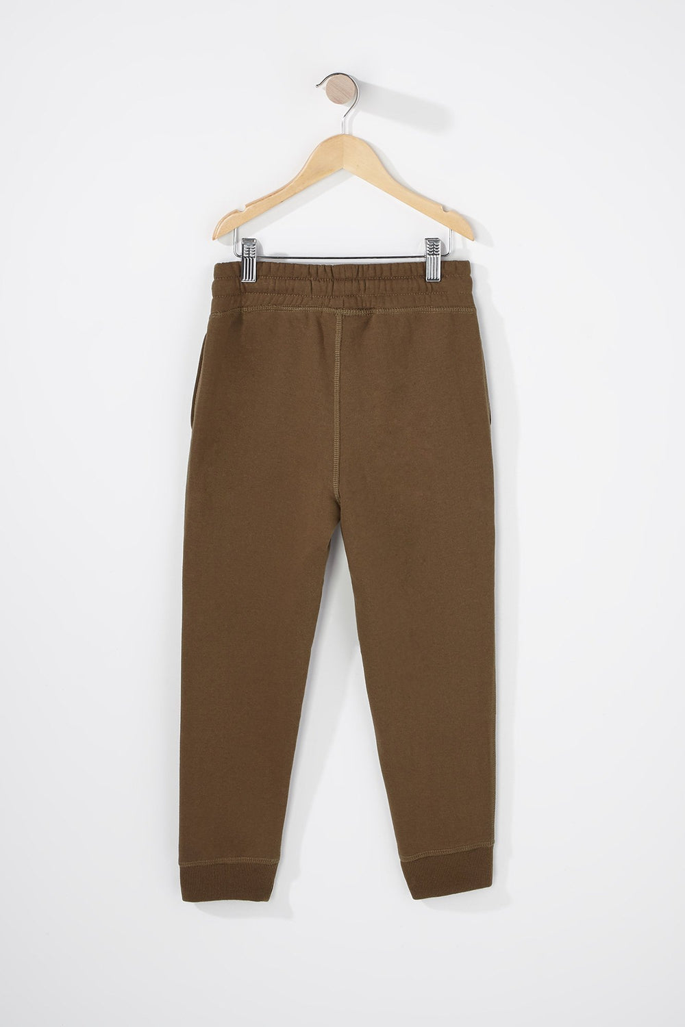 Kids Pantalon de jogging en molleton à taille coulissante pour garçon Vert foncé