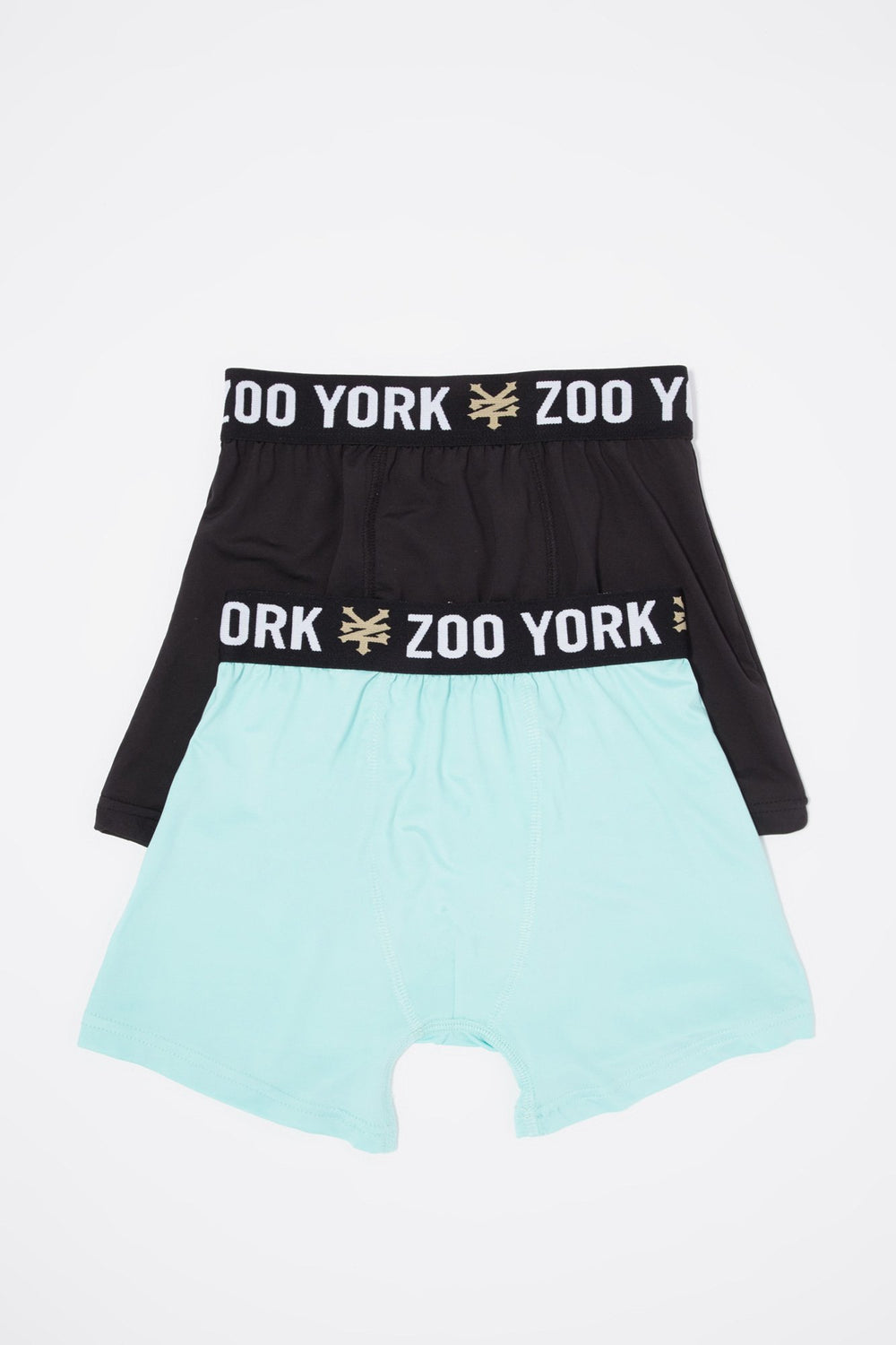 Kids Caleçons Zoo York avec bande noire et menthe pour garçon (2 paires) Vert