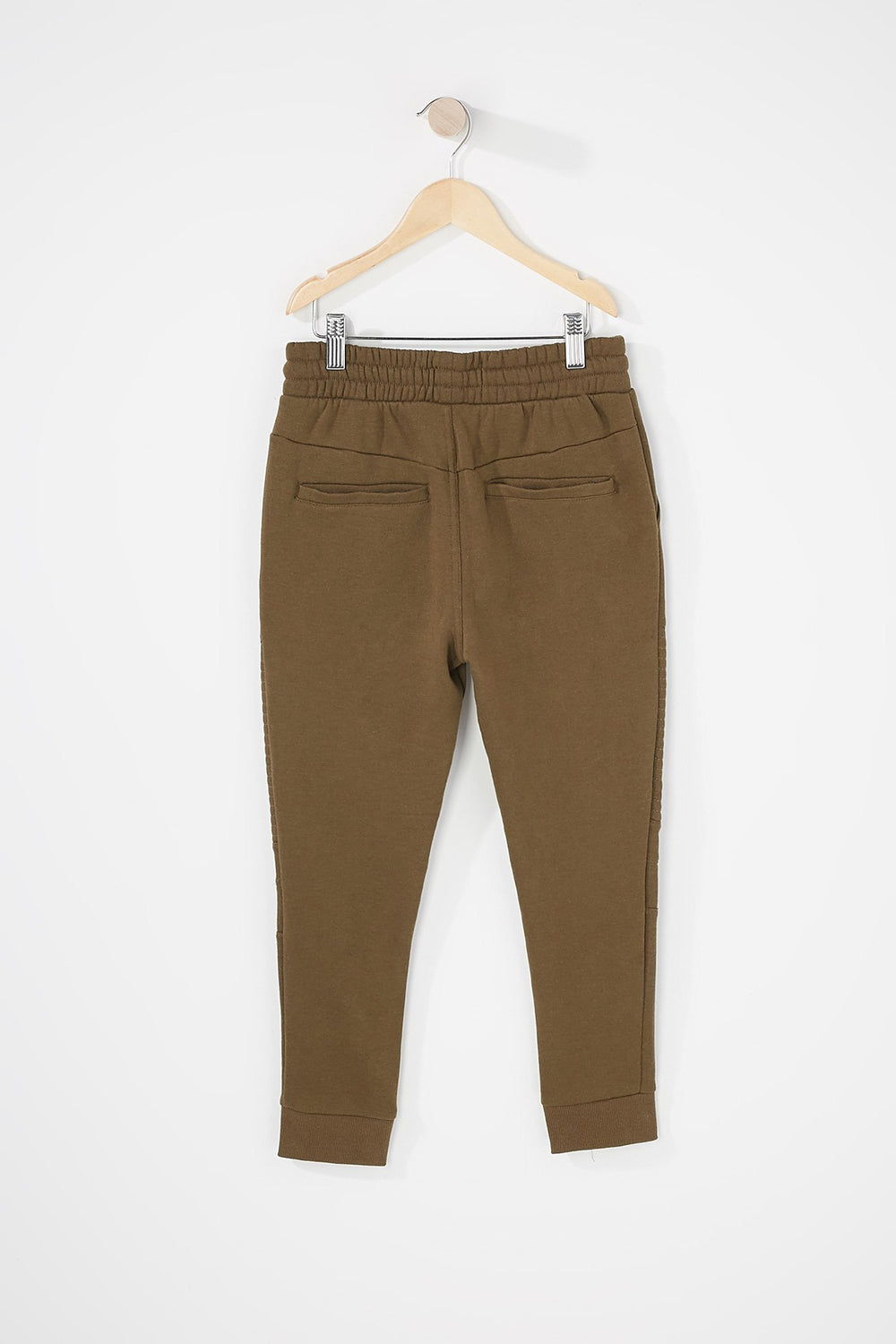 Kids Pantalon de jogging de style moto en molleton avec taille coulissante pour garçon Vert
