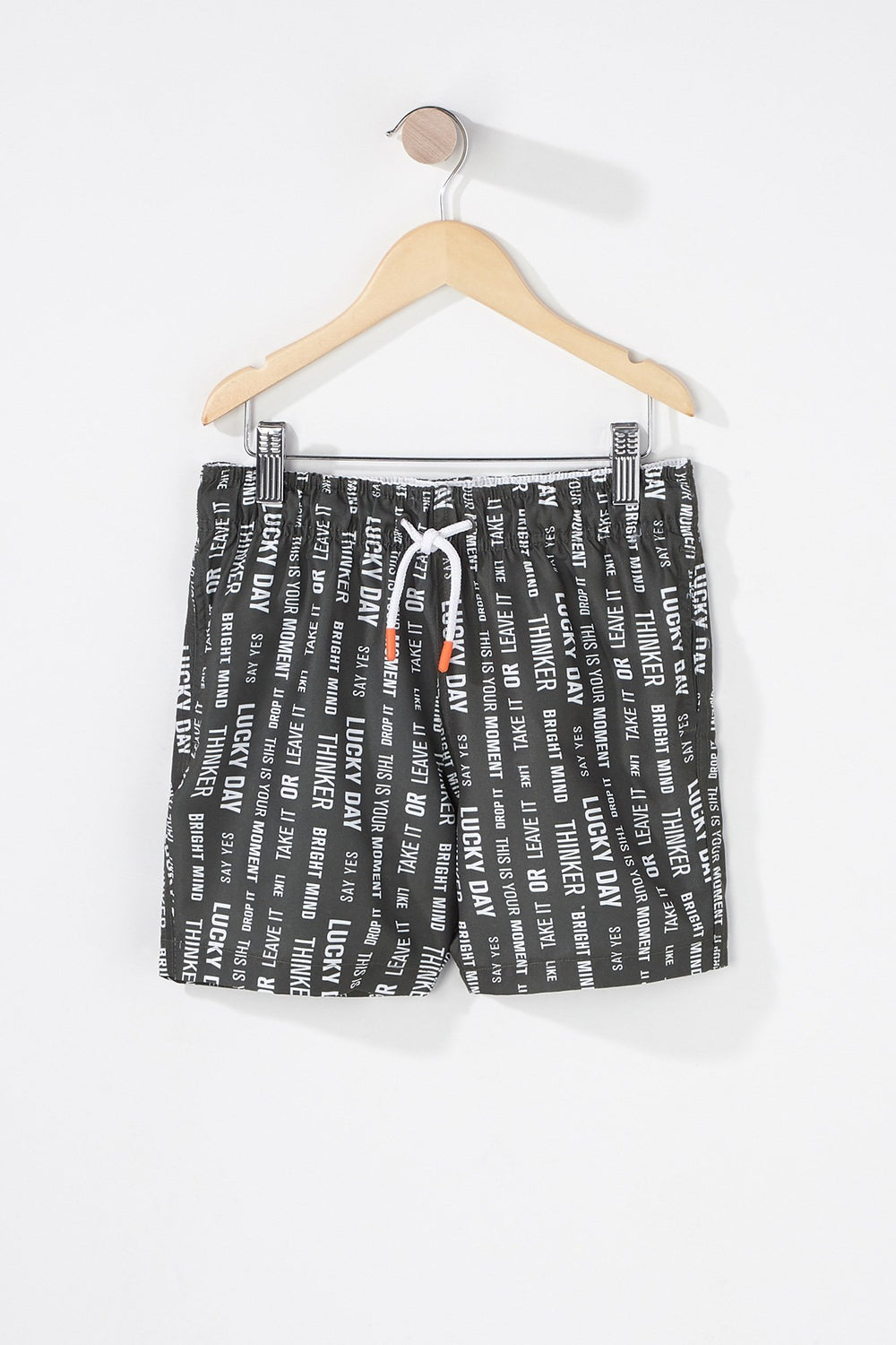 Kids Short de surfeur imprimé à taille coulissante pour garçon Vert
