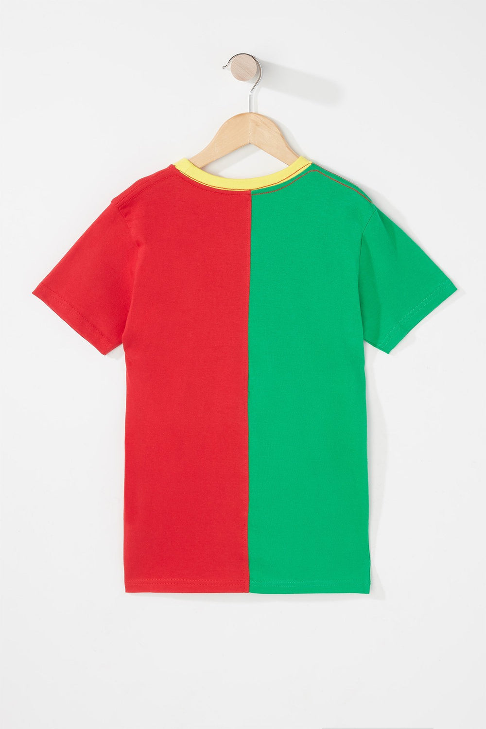 Kids T-shirt à imprimé World Cup Portugal avec encolure dégagée pour garçon Vert