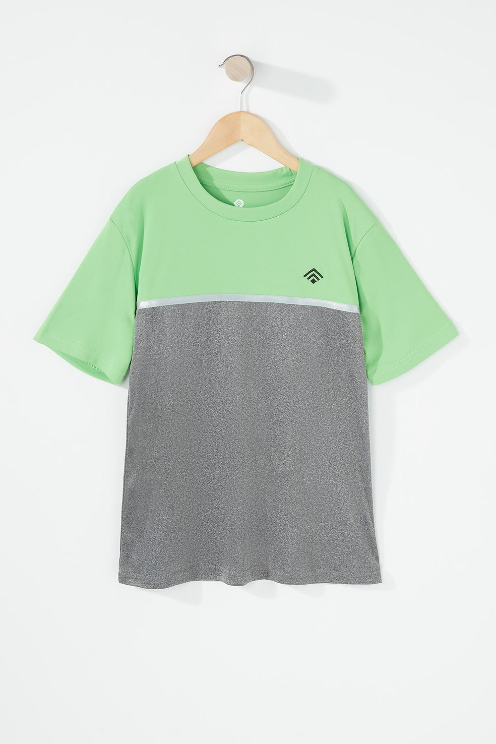Kids T-shirt sport à blocs de couleurs pour garçon Vert