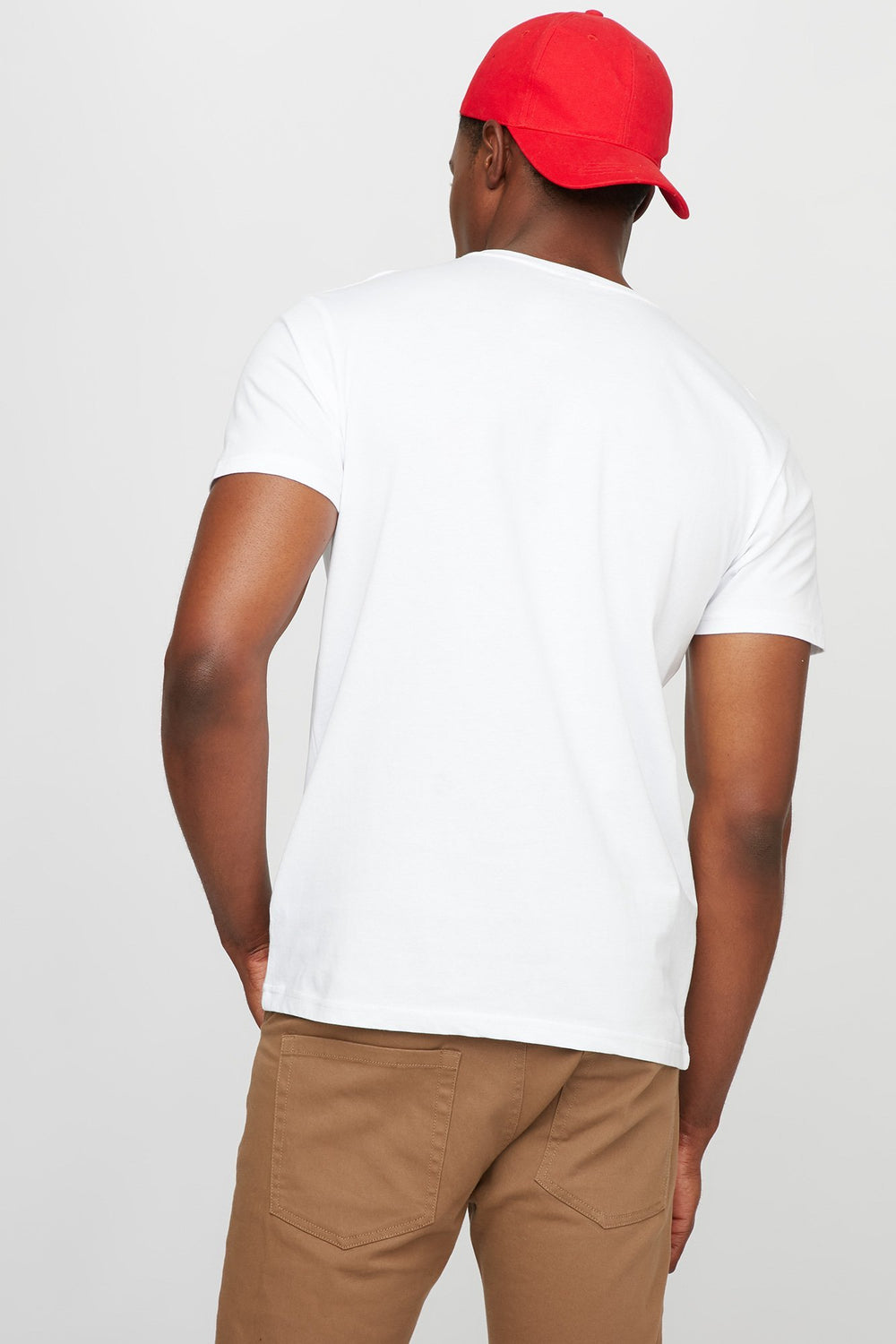 Men Basic Lightweight Crewneck T-Shirt White