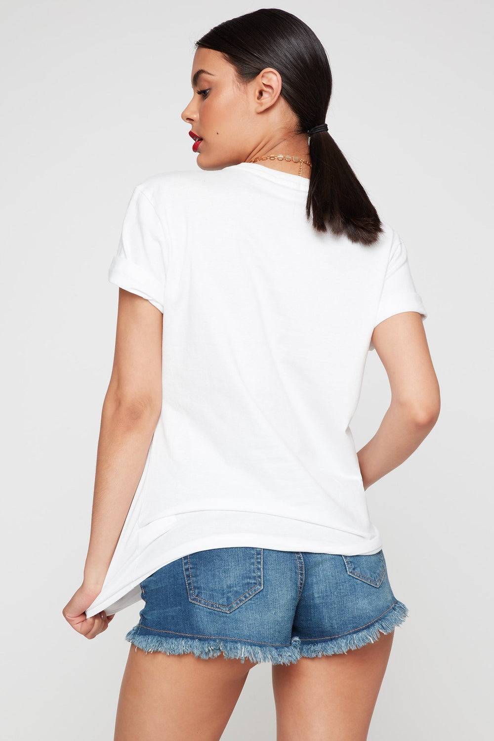Women Blessed Box Logo Graphic T-Shirt White