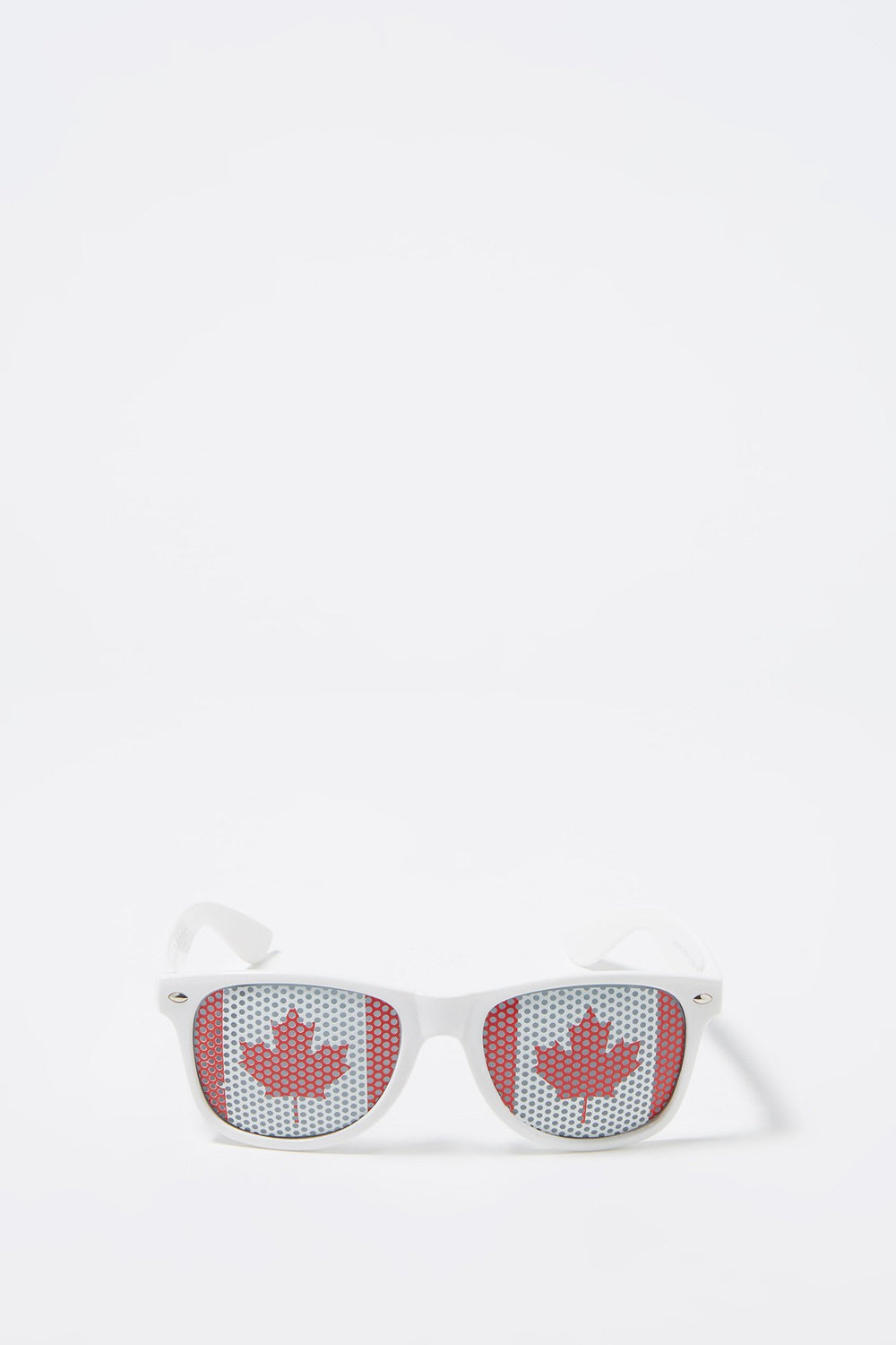 Women Canada Flag Wayfarer Sunglasses White