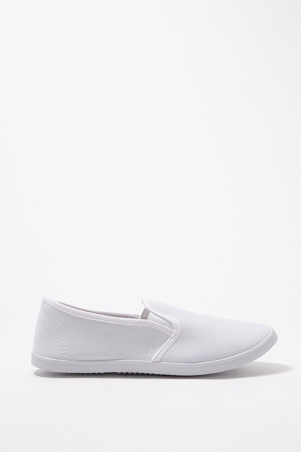 Women Canvas Slip-On Sneakers White