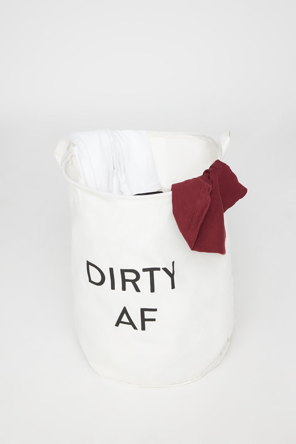 Women Clean & Dirty Canvas Laundry Hamper White