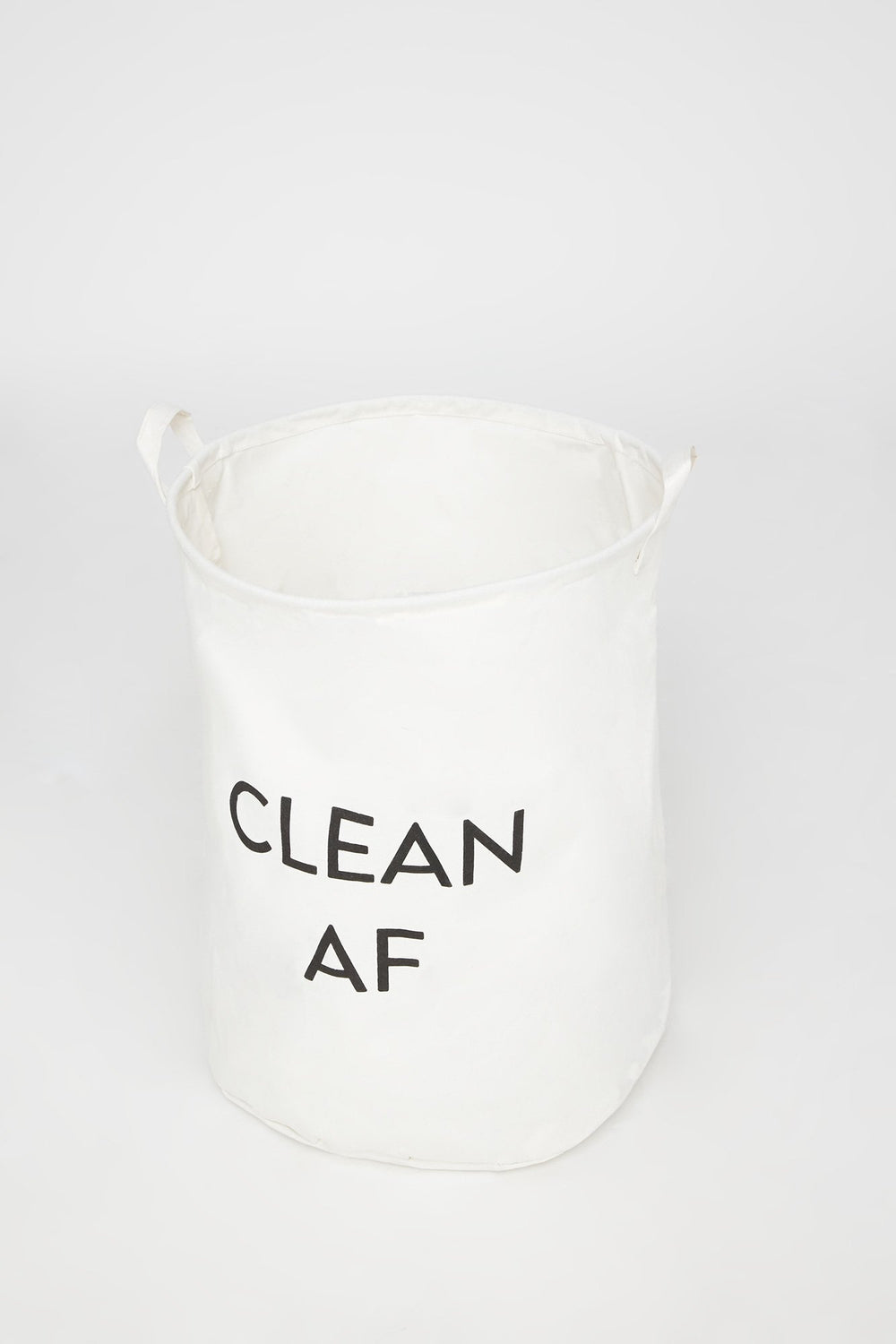 Women Clean & Dirty Canvas Laundry Hamper White