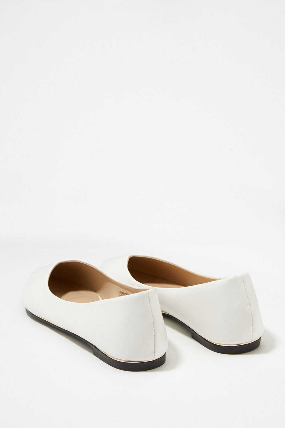 Women Faux-Leather Basic Slip-On Ballet Flat White