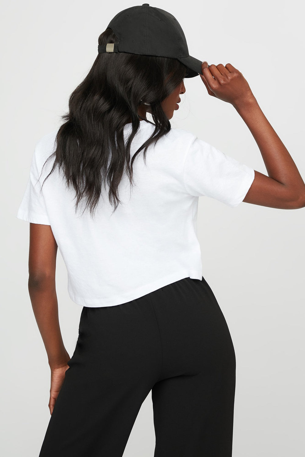 Women Iconic Heart Cropped Graphic T-Shirt White