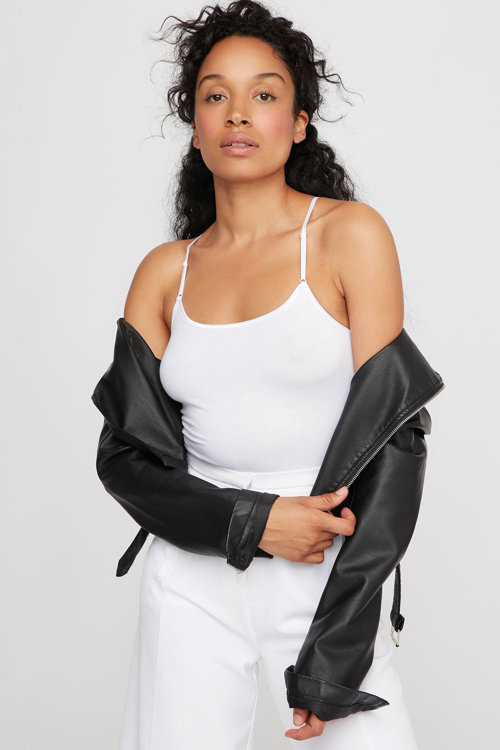 Women Longline Basic Camisole White