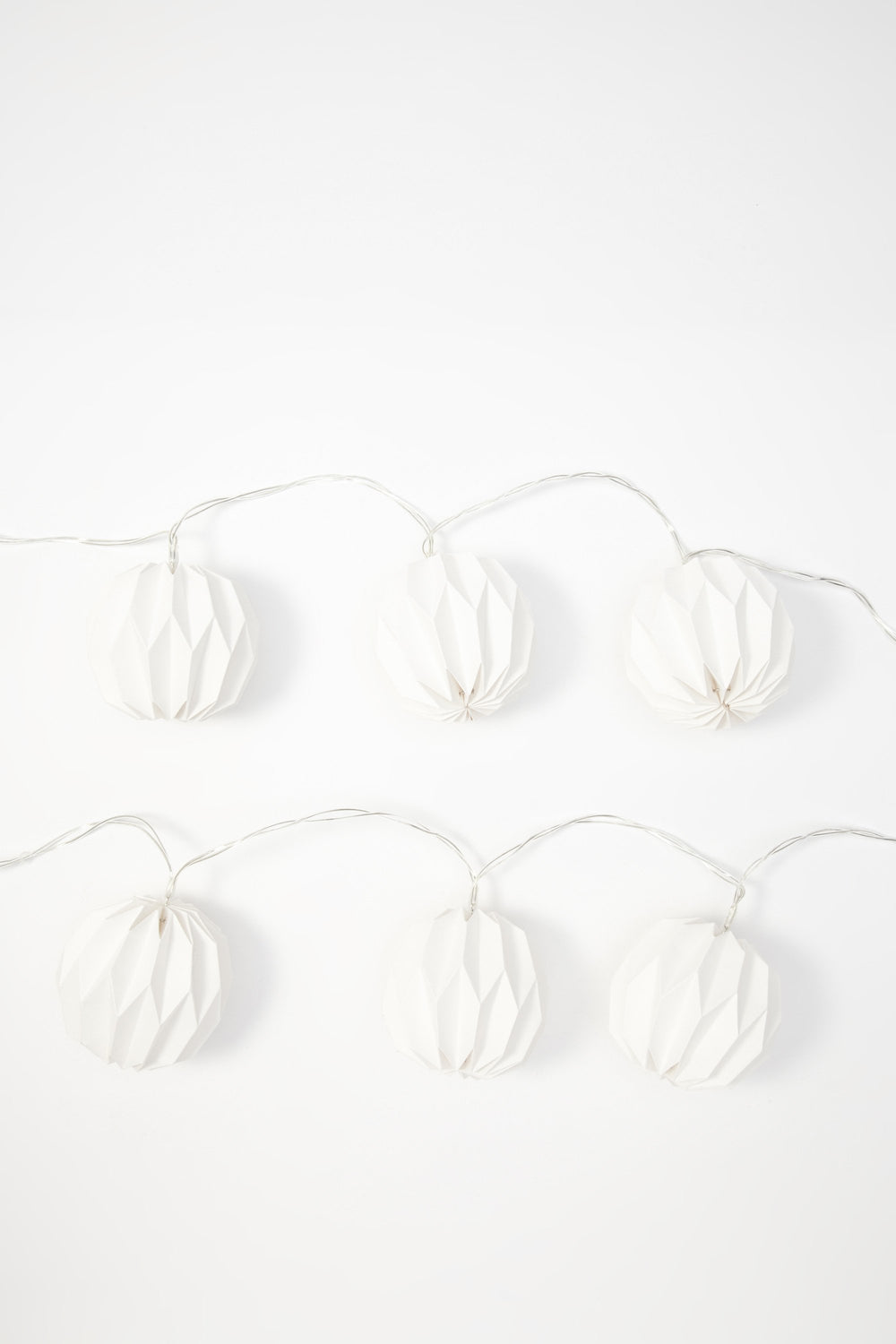 Women Paper Lantern String Lights White