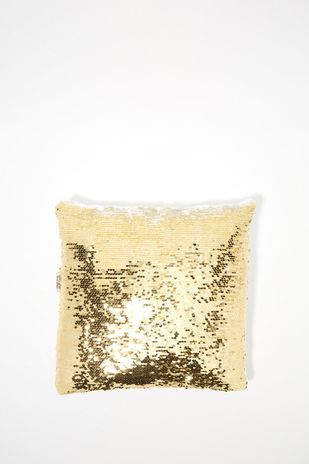 Women Reversible Metallic Sequins Cushion White