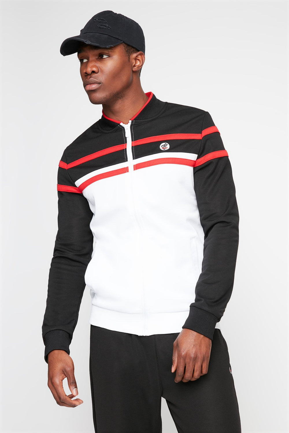 Men Rocawear Colour Block Track Jacket White