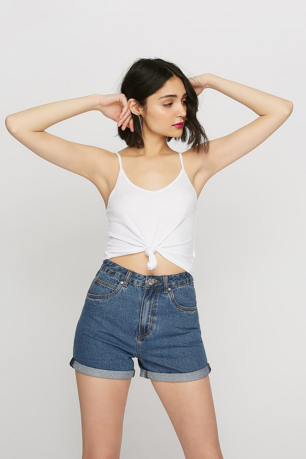 women Scoop Neck Basic Camisole White