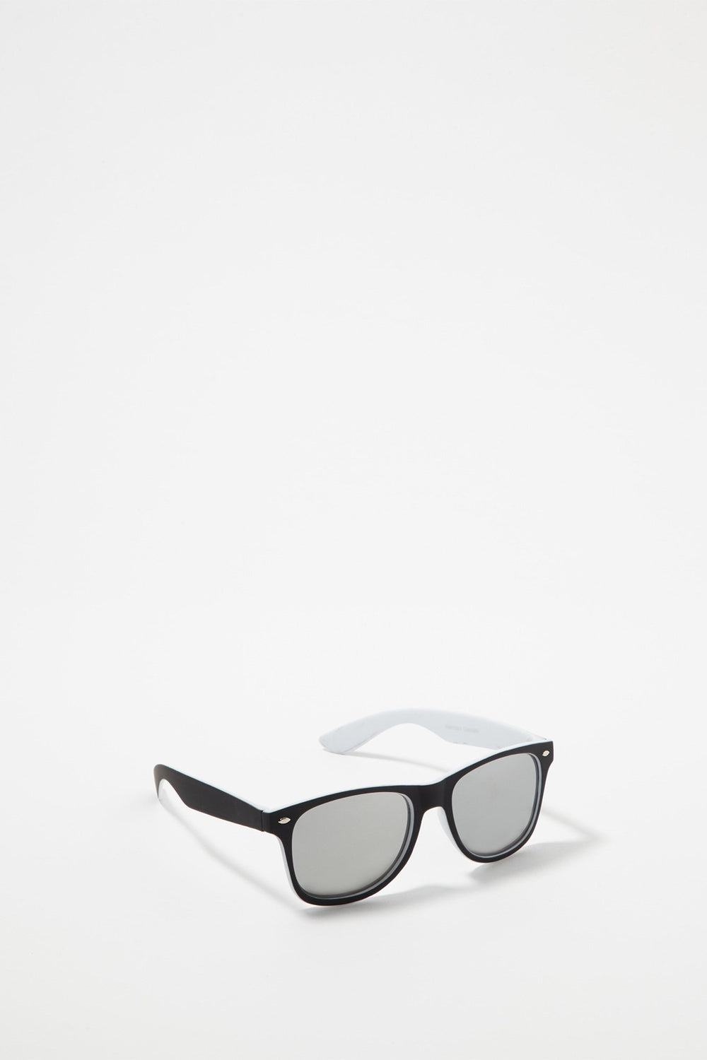 Men Soft Tech Two-Tone Wayfarer Sunglasses White