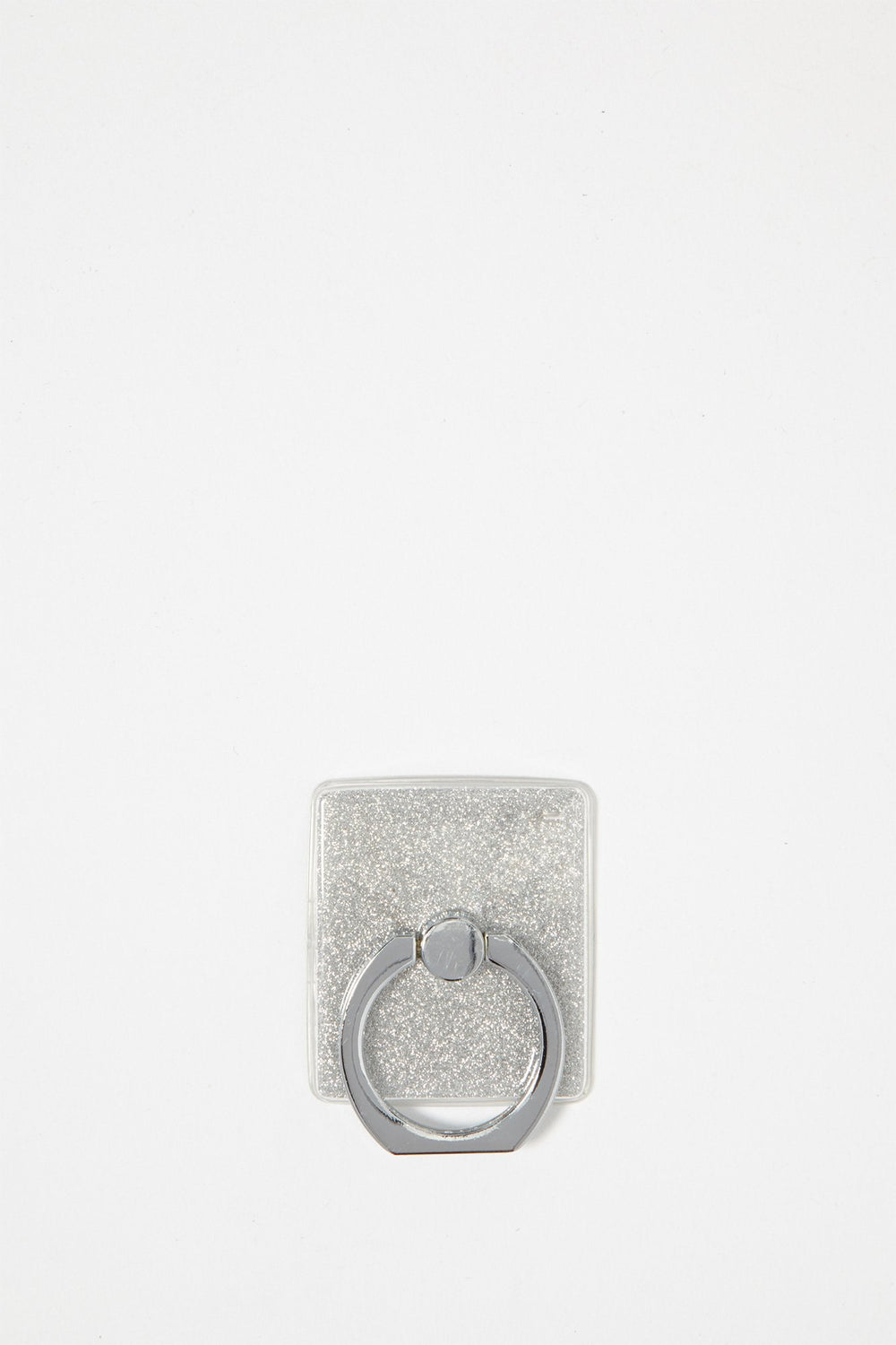Women Square Glitter Ring Phone Stand White