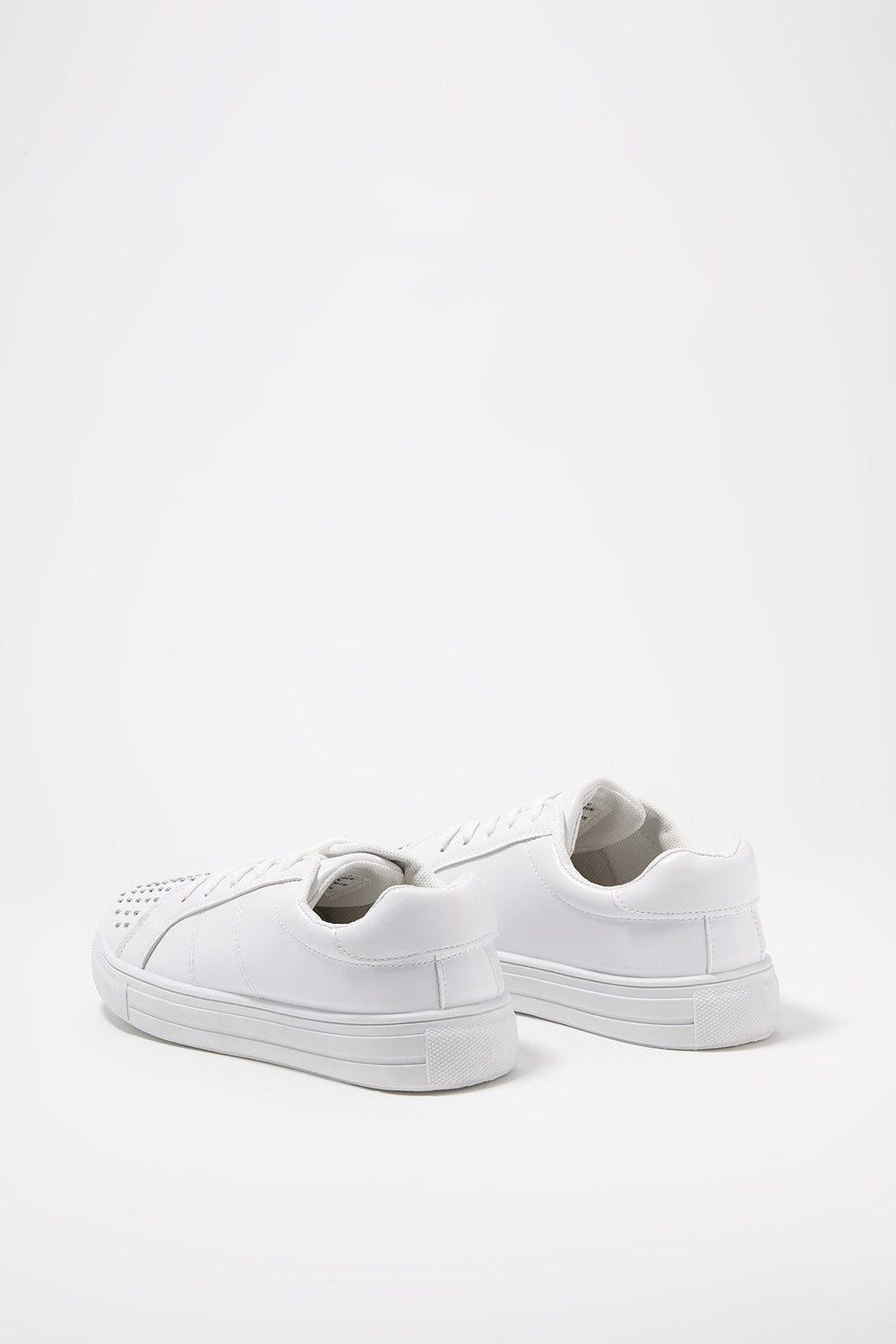 Women Studded Lace-Up Sneakers White
