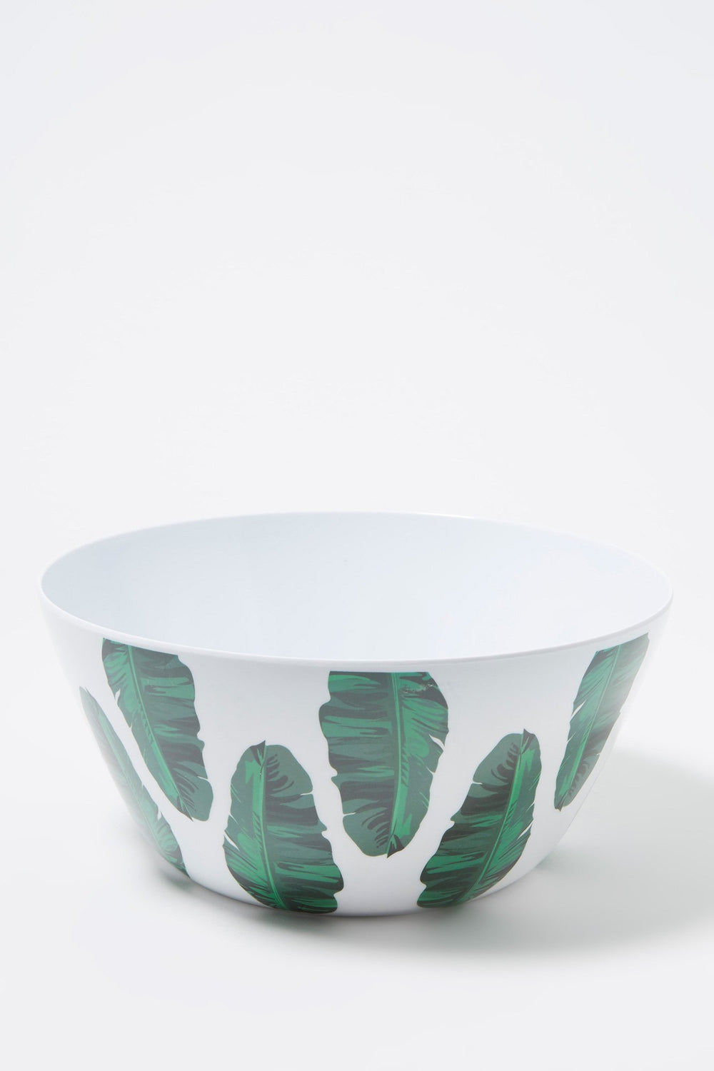 Women Tropical Melamine Salad Bowl White